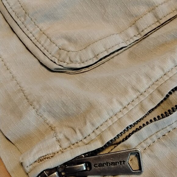 CARHARTT LIGHT TAN/ KHAKI HOODED UTILITY JACKET WOMEN'S SZ MED. - Picture 12 of 16